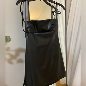 Black Leather Boutique Mini Dress